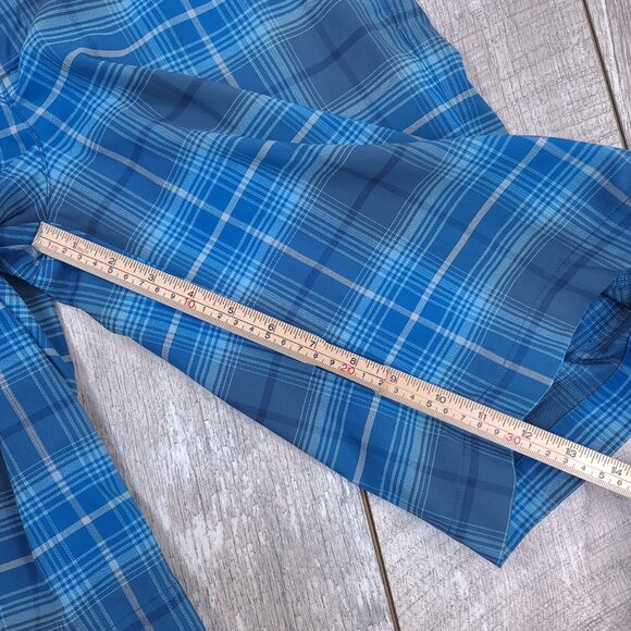 Nike Shorts Mens 30 Blue Plaid Dri Fit Tour Performance Bermuda Athletic - Picture 7 of 11